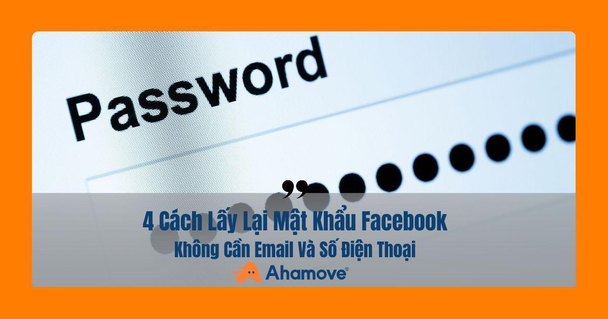 Cách lấy lại mật khẩu Facebook